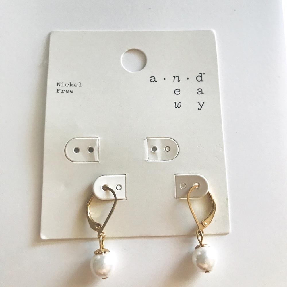 target | a new day | pearl dangly earrings
